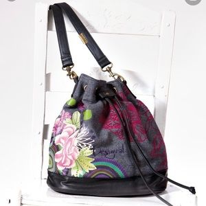 Desigual Rainbow Bucket Crossbody Purse